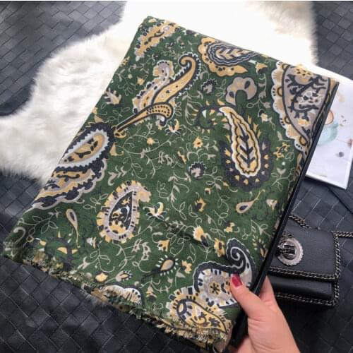 Luxury printed scarves Ms. Summers new Shimian Cashew Hair Thin Yarn silk Scarves Travel Decoration Sun-shaded Sunscreen Shawl
