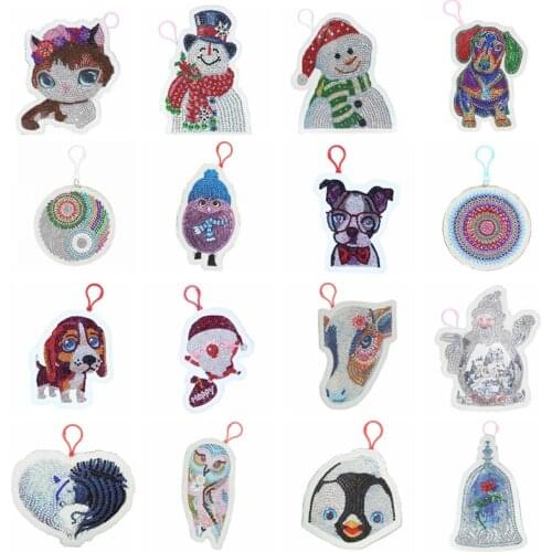 DIY Full Santa Claus Drill Diamond Painting Wallet Bag Coin Purse Keychain Pendants Stitch Embroidery Christmas Gift for Girls