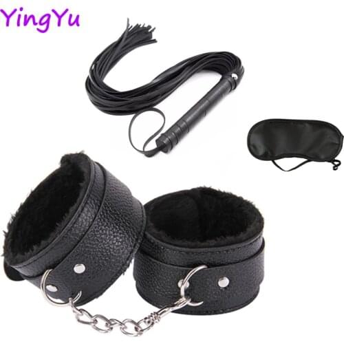 Sex Toys For Woman Men BDSM Bondage Set Erotic Restraint Handcuffs Slave Whip Adults Games for Couples Accessories