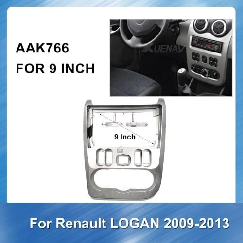 Special Car Radio Fascia For Renault Logan 2009-2013 Gps stereo panel for panel mounting car dual Din DVD frame For Renault