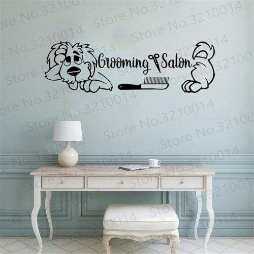 Grooming Salon Wall Decals. Comb. Scissors. Dog Decal. Grooming Salon Decor. Grooming Salon Sign. Dog Grooming Wall Decal PW161