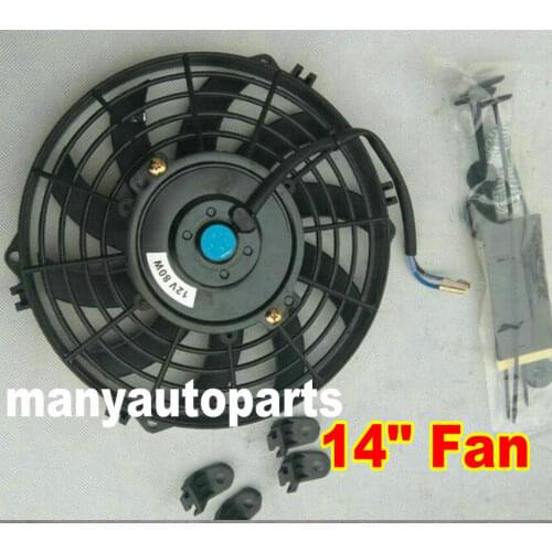 14" inch electric universal auto cooling radiator fan hot rad mounting kit
