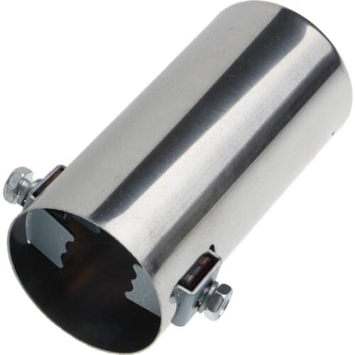 Universal Stainless Steel Car Rear Round Exhaust Pipe Tail Throat Muffler Tip