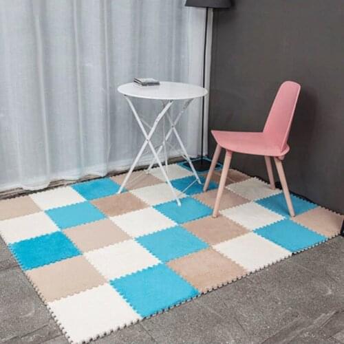 Shaggy Super Soft Velvet Carpet Livingroom Climbing Baby Carpet Foam Puzzle Mat Baby Eco Floor DIY EVA Splice Mat