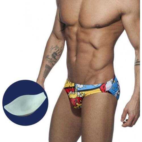 Fun Cartoon Swimsuit Sexy Mens Shorts Gay Mens Swim Trunks Summer Shorts Men New Hot Men Board Beach Surfing Swim Short Homme