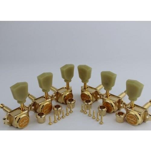 1 Set GUYKER 3R3L Gold Vintage Deluxe Electric Guitar Machine Heads Tuning Pegs