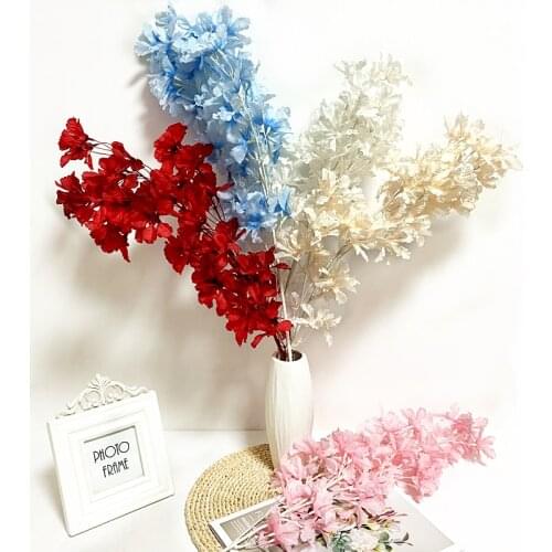 1pcs simulation cherry blossom branch 4 branches Cherry Blossom home decoration wedding decoration fake flower shooting props