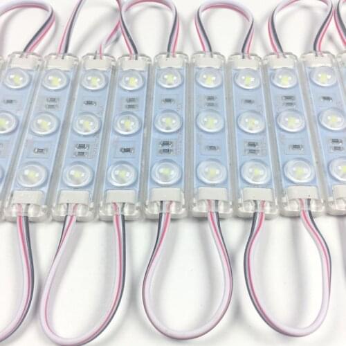 100pcs/lot Led Module DC12V 1.5W/module 3030 3leds injection IP65 Waterproof Module Led 120degree For Advertising Light