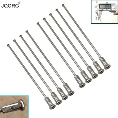 20 Pieces A Lot 8 Gauge Lighting Sliver Color 304 Stainless Steel Material Motorcycle Spokes With 22 mm Stainless Steel Caps