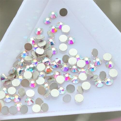 2017 New Fashion 1000Pcs/Bag Clear AB Acrylic Nail Art Glitter Rhinestone Nail Tools DIY Decoration