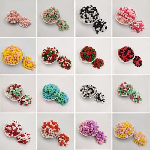 300Pcs 10/15/20/25/30mm Mini Fluffy Soft Pom Poms Pompoms Ball Handmade Kids Toys Wedding Decor DIY Sewing Craft Supplies