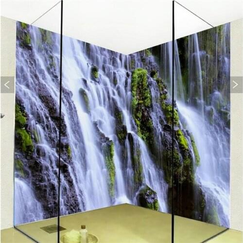 Beibehang 3D wallpaper home decor Photo background Waterfall landscape photography hotel Adhesive bathroom large wall art mural
