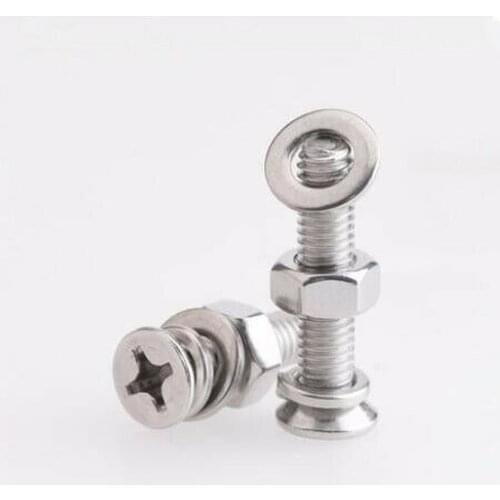 5sets M5 M6 M8 M10 304 Stainless steel cross flat head Screws bolt nut Flat/Spring pad