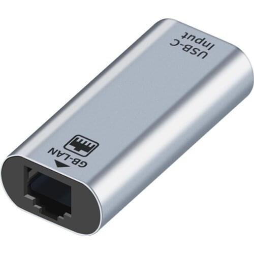 USB Type C to Ethernet Adapter USB C Female to RJ45 Female 10/100/1000 Gigabit Wired LAN Network Card for PC Laptop Smartphone