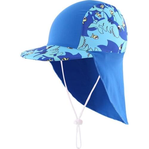 Connectyle Boys Sun Hat Long Flap Quick Dry Sun Protection Cap Surf Up Swim Hat