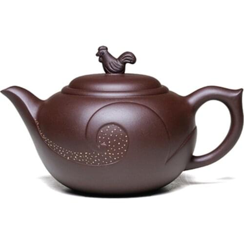 Zodiac Yixing Purple Clay Teapot Master Handmade Raw Purple Clay Zodiac Chicken Teapot Tea Set Chinese Tea Set Kettle Tea Pot