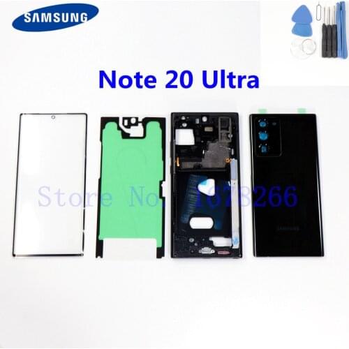 Full Housing Case Note20U Battery Back Cover Front Screen Glass Middle Frame Samsung Galaxy Note 20 Ultra 5G N986F N986B N986