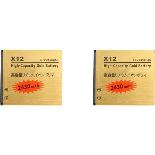 Ciszean 2pcs/lot 2430mAh BA750 3.7VDC Gold Replacement Li-ion Battery For Arc s X12 LT15i LT15a LT18i + Tracking Code
