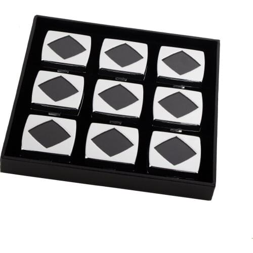 GemTrue Patented Luxury Jewelry Gemstone Metal Display Showcase Loose Diamond Box Tray With Glass Lid