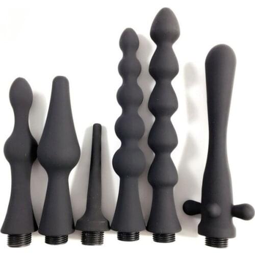POSEPOP Shower Enema Anal Cleaning Anus Vaginal Cleaner Douche Silicone Nozzle Toilet Bidet Shower Tip Portable Bidet sprayer