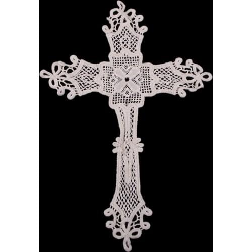 Cross Design Embroidered Cotton Patches Sew On Applique DIY Sewing Crafts Supplies Clothes Decoration Garment Accessories
