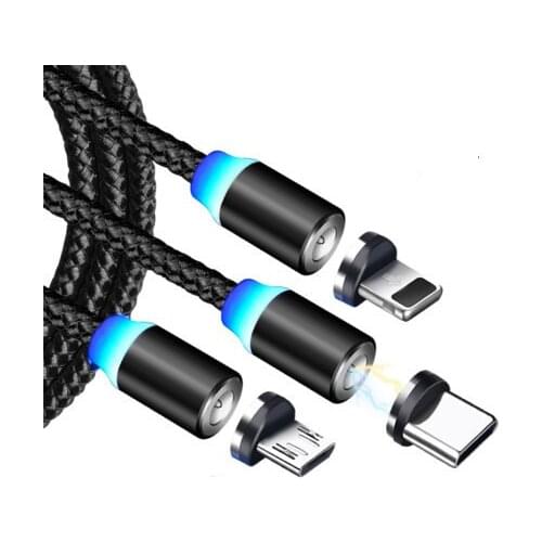 Magnetic Cable Micro USB Type C Cable Charging for Phone Fast Magnet Charger Cord for IPhone Samsung Huawei Redmi