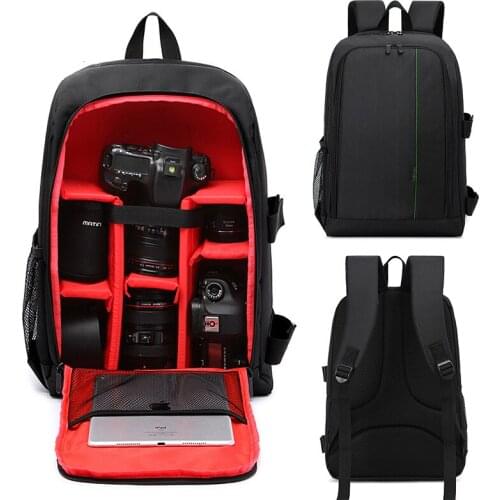 Multi-function DSLR Camera Backpack Bag Case For Canon 5D4 750D 77D Lens Bag Nikon D7200 D7100 D5300 D3400 D90 Sony A7 II III A9