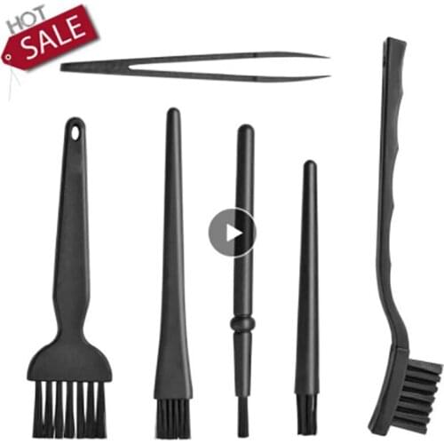 Professional Laptop Keyboard Cleaning Kit 6pcs Small Portable Anti Static Computer Phone Dust Brushes Cleaner Accessories