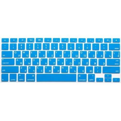 US Layout Russian Letters Russia Alphabet Keyboard Stickers for Macbook Pro 13" 15" 17"/Macbook Air 13 Silicone keyboard Cover