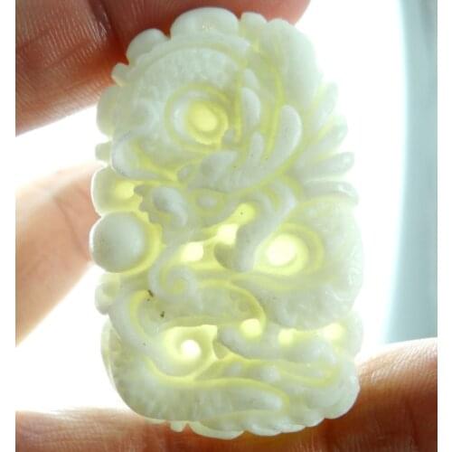 Natural stone Turquoises Quartz crystal hand-carved A dragon amulet pendant for diy jewelry making necklace Accessories