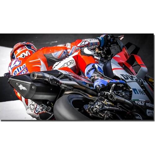 Andrea Dovizioso Ducati Corse Silverstone Motorbike Wallpaper Posters and Prints Wall Art Canvas Painting For Living Room Decor