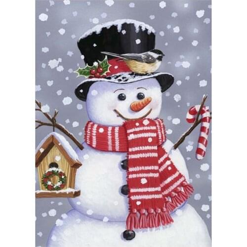 Dpsprue Full Square/Round 5D Diy Diamond Painting Cross Stitch Christmas Snowman Scarf 3D Embroidery diamondpainting Mosaic Gift