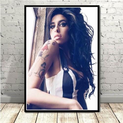 Poster Print Amy Winehouse Pop Music Singer Star Woman Customized Picture Oil Painting Art Wall Living Room Home Decoration