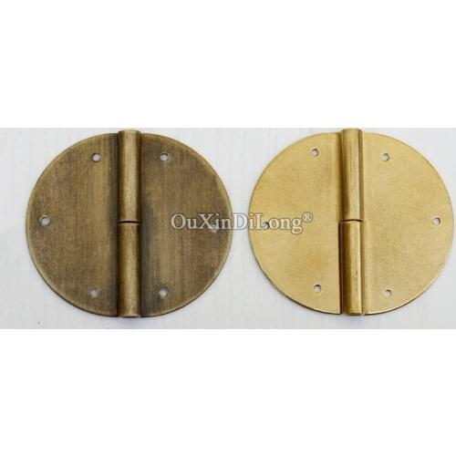 Retro 4Pairs European Antique Brass Cabinet Hinges Cupboard Drawer Cabinet Detachable Folding Hinges Furniture Hinges