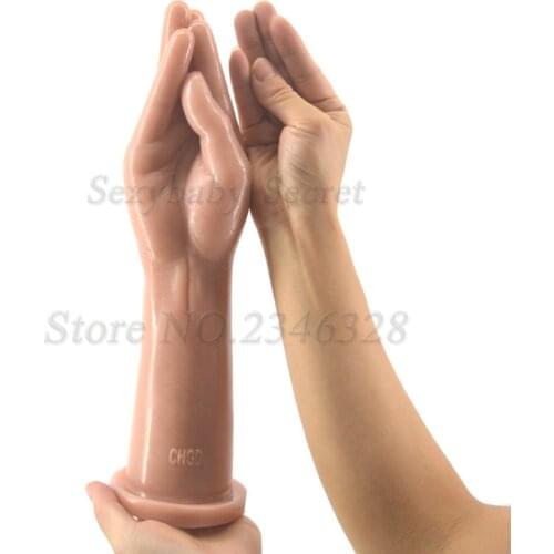 Sex Shop Large Fist Dildo Massager Fisting Anal Plug with Suction Cup Hand Didlo Stuffed Anus Flirting Sex Toys Women Lesbian