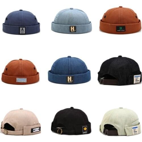 Unisex Beanie Cotton Docker Brimless Hat Rolled Cuff Harbour Hat Mens Womens Street Fashion Beanies Caps New