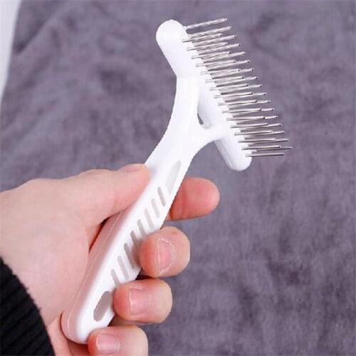 Pet Dog White Brush Rake Comb Short Long Hair Fur Shedding Remove Cat Dog Brush Grooming Tools Pet Dog Supplies Pet Hair Remover