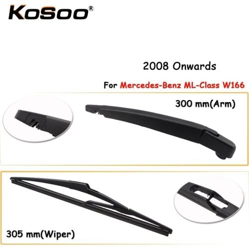 KOSOO Auto Rear Car Wiper Blade For Mercedes-Benz ML-Class W166,305mm 2008 Onwards Rear Window Windshield Wiper Blades Arm