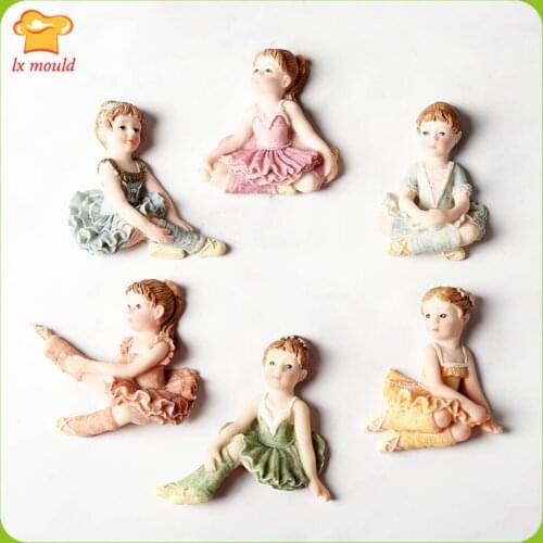 Ballet Girl Silicone Mold dance modeling fondant DIY cake mould decoration tools