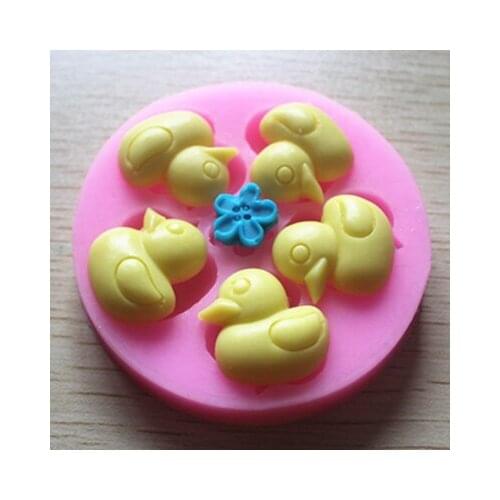 Silicone mold K178 Mini duck shape clay mold decoration Fondant cake mold