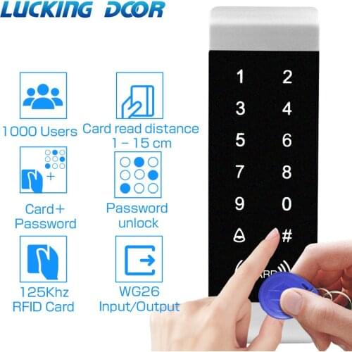 Standalone Access Control 125khz RFID access control Door Touch Keypad with Backlight Narrow Size