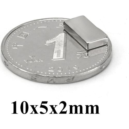1000pcs F10x5x2mm Super Powerful Strong Rare Earth Block NdFeB Magnet Neodymium N35 Magnets F10*5*2mm Free Shipping