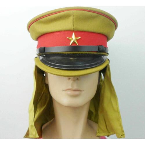 Tomwang2012. WWII WW2 Japanese Army Officer Visor Hat & Army Soldiers Cap MILITARY War Reenactments