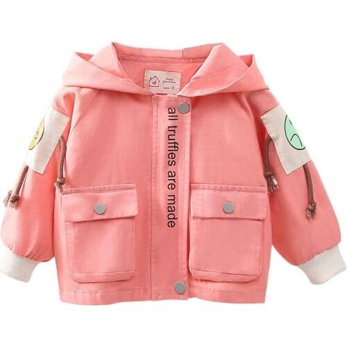 EACHIN Baby Grils Jacket Spring Autumn Baby Girls Trench Coat Child Coat Grils Hooded Coat Infant Toddler Kids Jacket Clothing