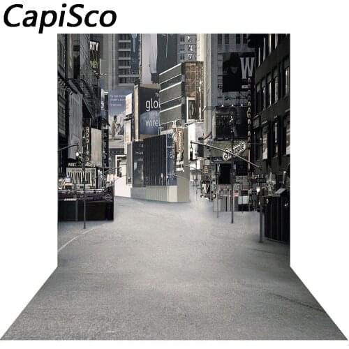 Capisco Skyscraper Modern city street vinyl cloth Customized photography Backdrop Background studio prop