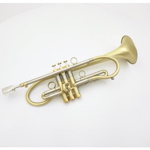 High Quality MARGEWATE Trumpet Bb Tune Brass Gold Plated Surface Professional Music Instruments With Case Free Shipping