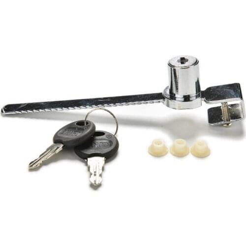 ZLinKJ 1 Set Practical Durable Cabinet Sliding Glass Door Lock With 2 Keys For Reptile Vivarium Showcase Display Case