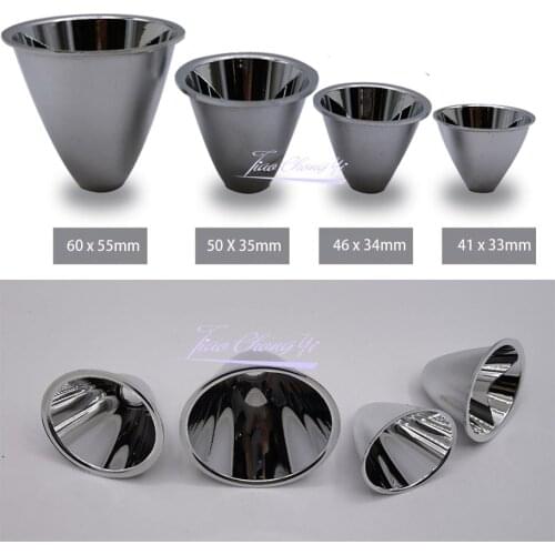 1PCS 40mm 46 50 60mm Aluminum LED Flashlight Reflector Condenser Cup reflect cap For Cree DIY XR-E Q5 / XM-L / XM-L2 C8 T6 LED