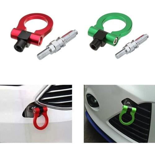 1PCS Car Trailer Ring Tow Hook Eye Towing Colorful Racing Ring for BMW for Mercedes-Benz for Audi Europe Series Car Styling Hook