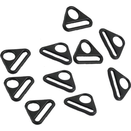 10 Pcs Metal Triangle Shape Ring Buckle Adjuster Swivel Clip for Webbing Leather Craft Bag Strap Belt Garment Luggage DIY Hot